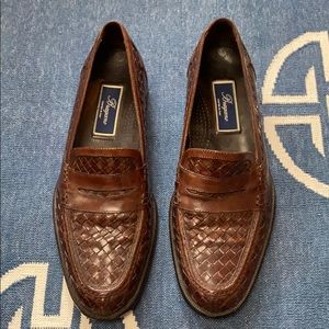 Bragano Brown Leather Loafers, size UK 9/US 10